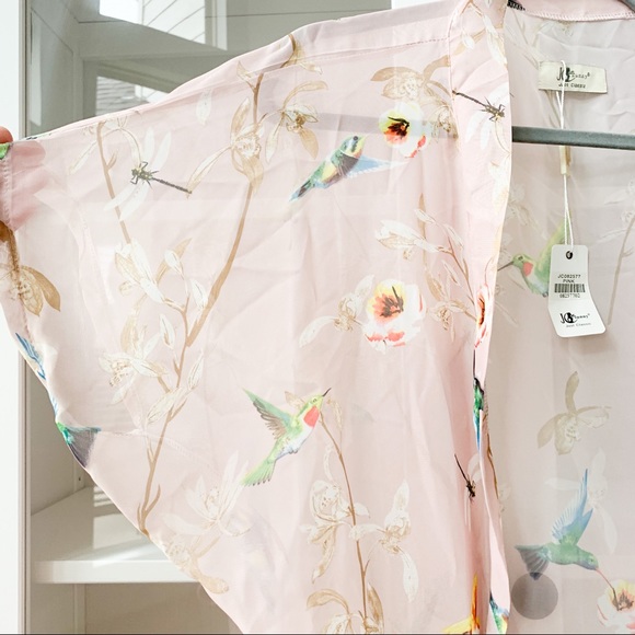 LAST ONE! JC Sunny Pink Chiffon Duster OS - Picture 2 of 7